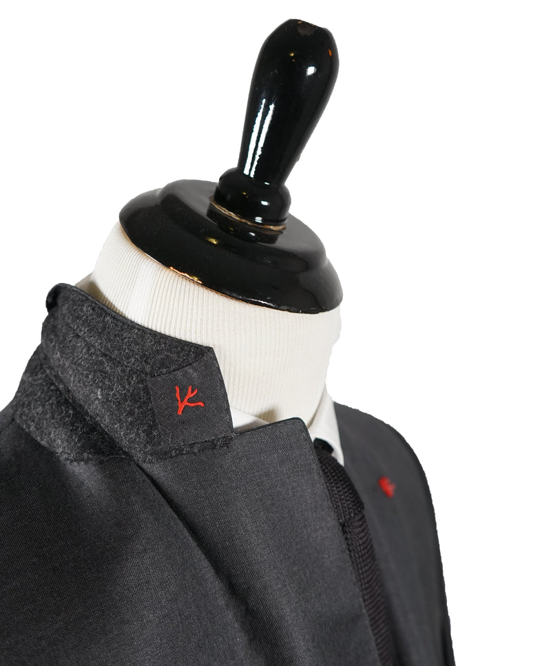 ISAIA - Aquaspider Base “Sanita” Charcoal 2-Button Suit - 42S