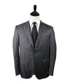 ISAIA - Aquaspider Base “Sanita” Charcoal 2-Button Suit - 42S