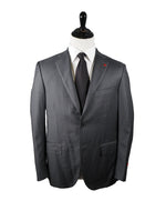 ISAIA - Aquaspider Base “Sanita” Charcoal 2-Button Suit - 42S