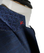 ISAIA - Blue Bold Plaid Suit With Logo Detailing - 44R