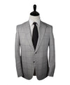 ISAIA - Cashmere /Wool /Mohair Blend Gray Check Suit LOGO COLLAR - 38R