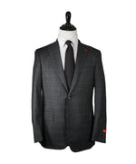 ISAIA - Gray Blue Multi Check Light flannel Suit - 38R