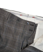 ISAIA - Gray & Blue Multi Check Plaid Dress Pants - 40W