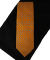 ISAIA  -  Orange  7-Fold Foulard Cotton Tie
