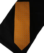 ISAIA  -  Orange  7-Fold Foulard Cotton Tie
