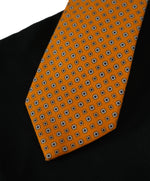 ISAIA  -  Orange 7-Fold Foulard Cotton Tie