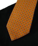 ISAIA  -  Orange  7-Fold Foulard Cotton Tie