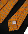 ISAIA  -  Orange  7-Fold Foulard Cotton Tie