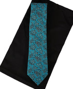 ISAIA - Teal 7-Fold Paisley Cotton Tie