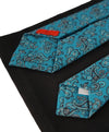 ISAIA - Teal 7-Fold Paisley Cotton Tie