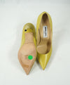 JIMMY CHOO - "ANOUK" Classic Neon Pointed Leather Heels Pumps - 7