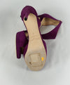 JIMMY CHOO - "LANA" T Strap Purple Suede Open Toe Heel Sandal - R-37 L-37.5