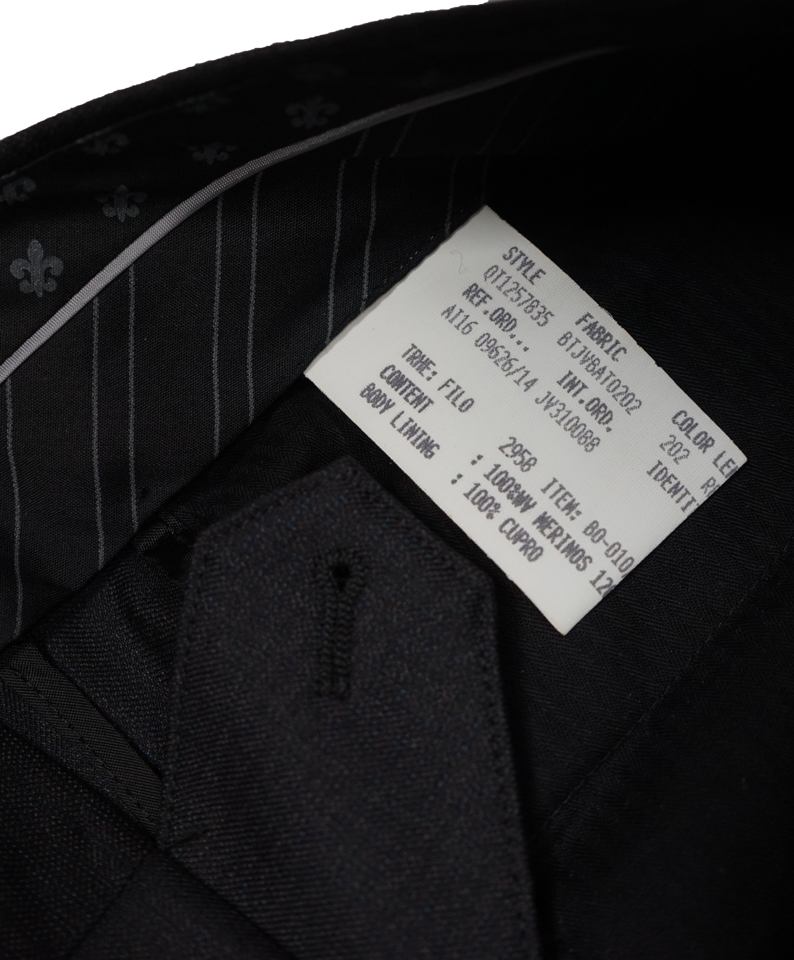 JOHN VARVATOS - Brown & Blue Micro Check Flat Front Dress Pants - 32W