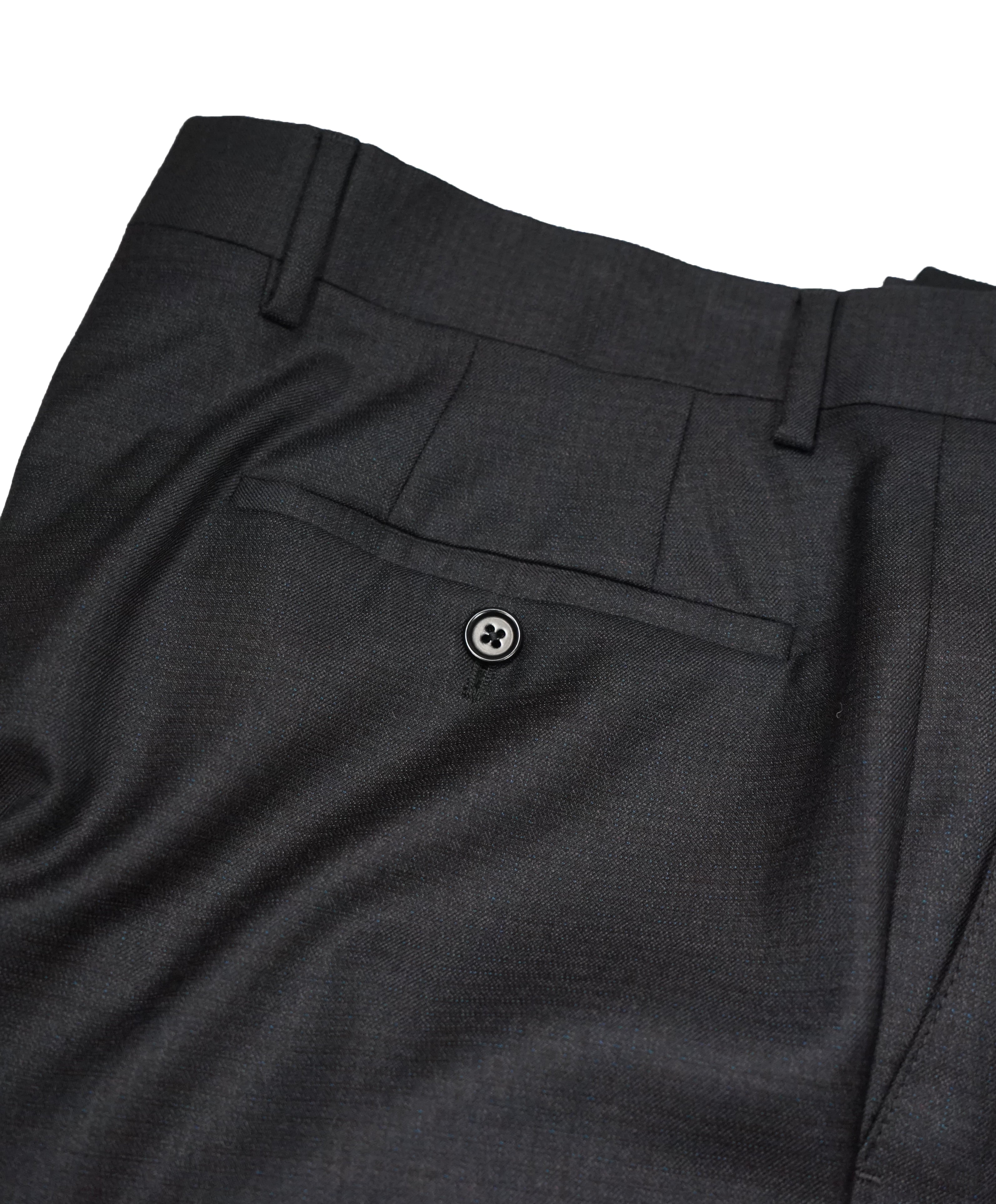 JOHN VARVATOS - Brown & Blue Micro Check Flat Front Dress Pants - 32W