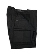 JOHN VARVATOS - Charcoal Flannel Flat Front Dress Pants - 33W
