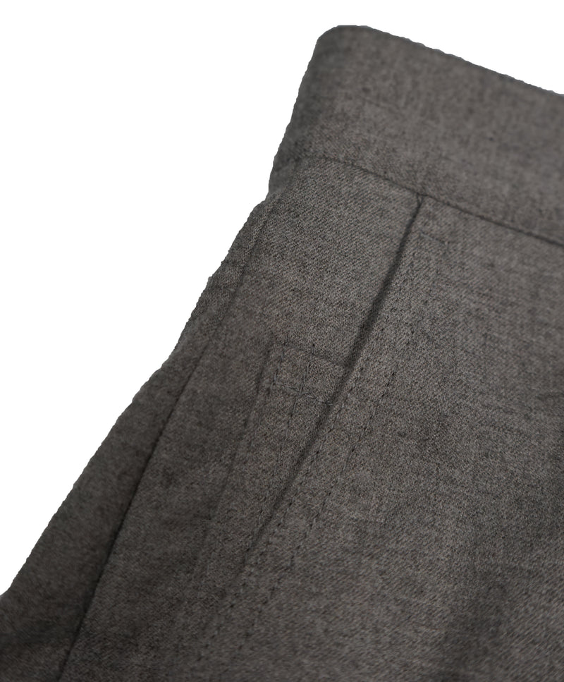 JOHN VARVATOS - Stone Gray Wool Blend 5-Pocket Dress Pants - 38W