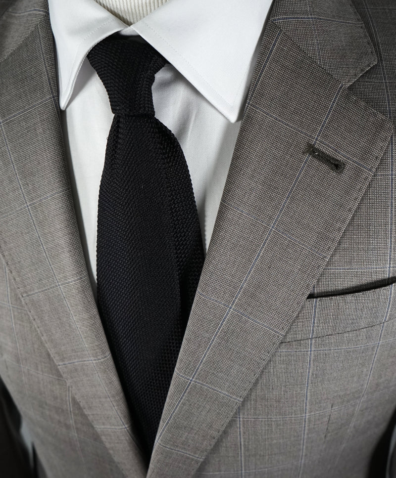 ARMANI COLLEZIONI - Gray & Brown Blue Windowpane Suit “G Line” - 42R