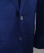 CORNELIANI - Cobalt Blue Stripe Suit Super Fine 15,75 Microns Suit - 46R