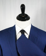 CORNELIANI - Cobalt Blue Stripe Suit Super Fine 15,75 Microns Suit - 42R