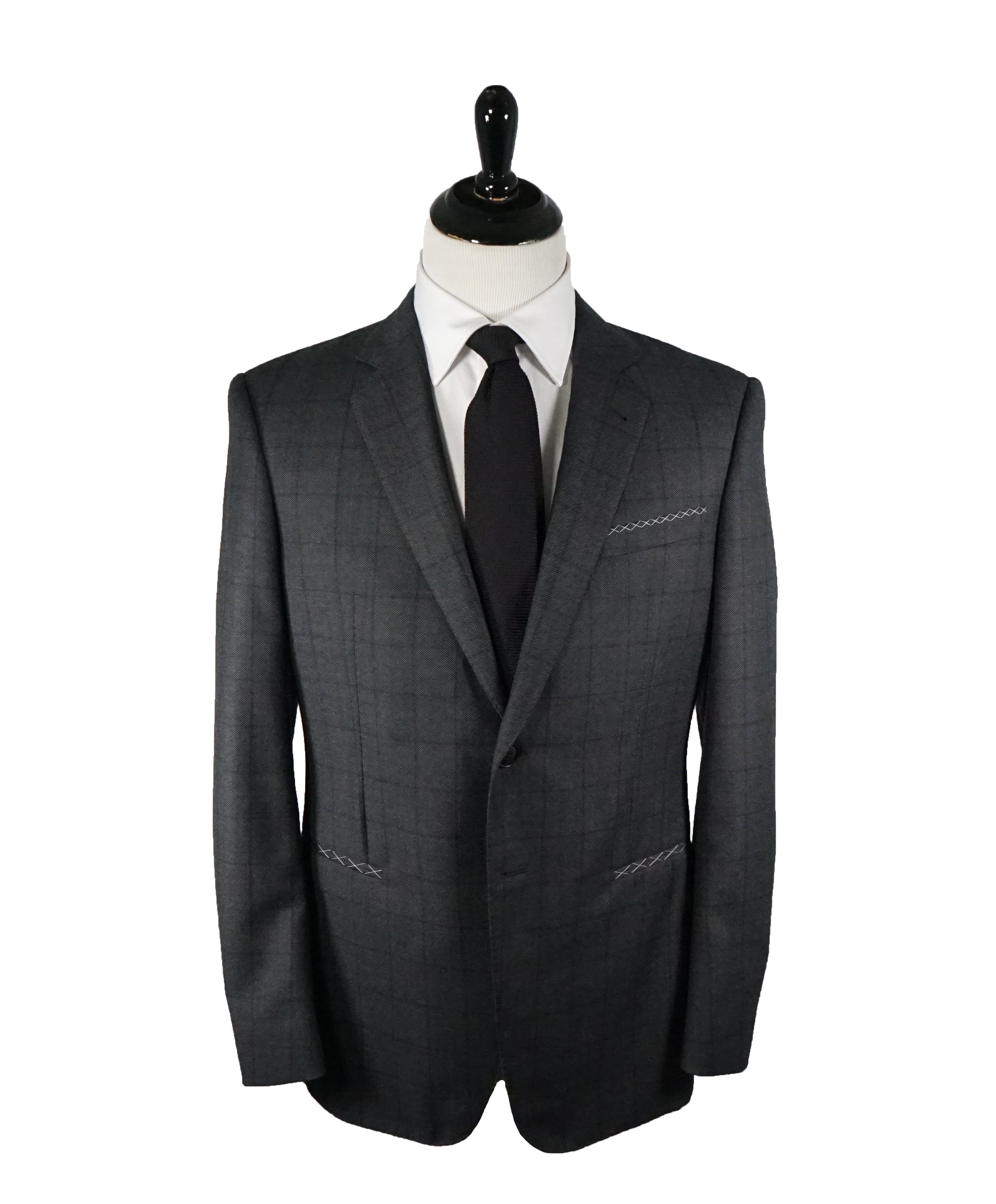 GIORGIO ARMANI - “WALL STREET” Birdseye Gray & Blue