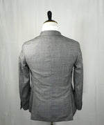 LARDINI - Unlined Gray & Blue Prince of Wales Light Suit - 36R