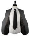 LARDINI - Wide Peak Lapel 1-Button Chalk Stripe Suit - 42R