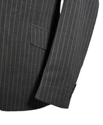 LARDINI - Wide Peak Lapel 1-Button Chalk Stripe Suit - 42R