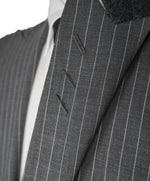 LARDINI - Wide Peak Lapel 1-Button Chalk Stripe Suit - 42R