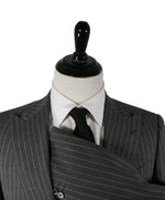 LARDINI - Wide Peak Lapel 1-Button Chalk Stripe Suit - 42R