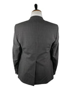 LARDINI - Wide Peak Lapel 1-Button Chalk Stripe Suit - 42R