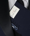 L.B.M. 1911 -LUIGI BIANCHI MANTOVA Blue Wide Peak Lapel Semi-Lined Tuxedo- 36R