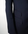 L.B.M. 1911 -LUIGI BIANCHI MANTOVA Blue Wide Peak Lapel Semi-Lined Tuxedo- 36R