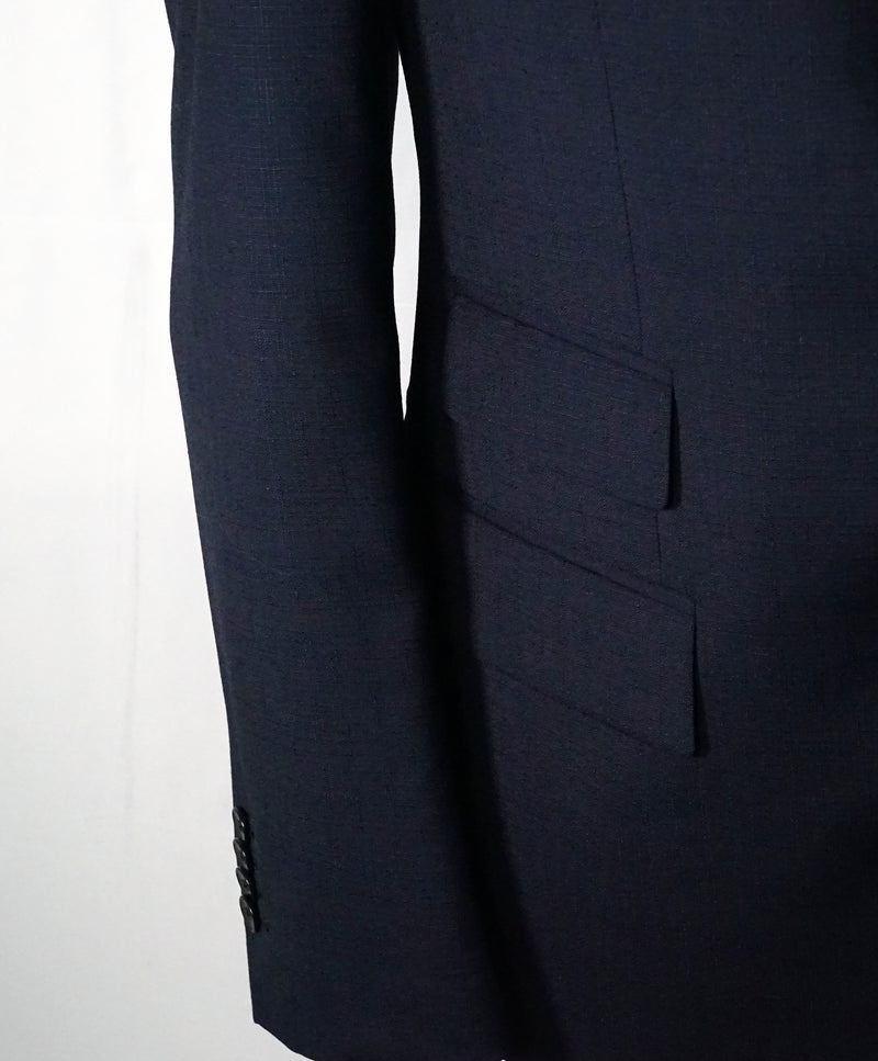 L.B.M. 1911 -LUIGI BIANCHI MANTOVA Blue Wide Peak Lapel Semi-Lined Tuxedo- 38R