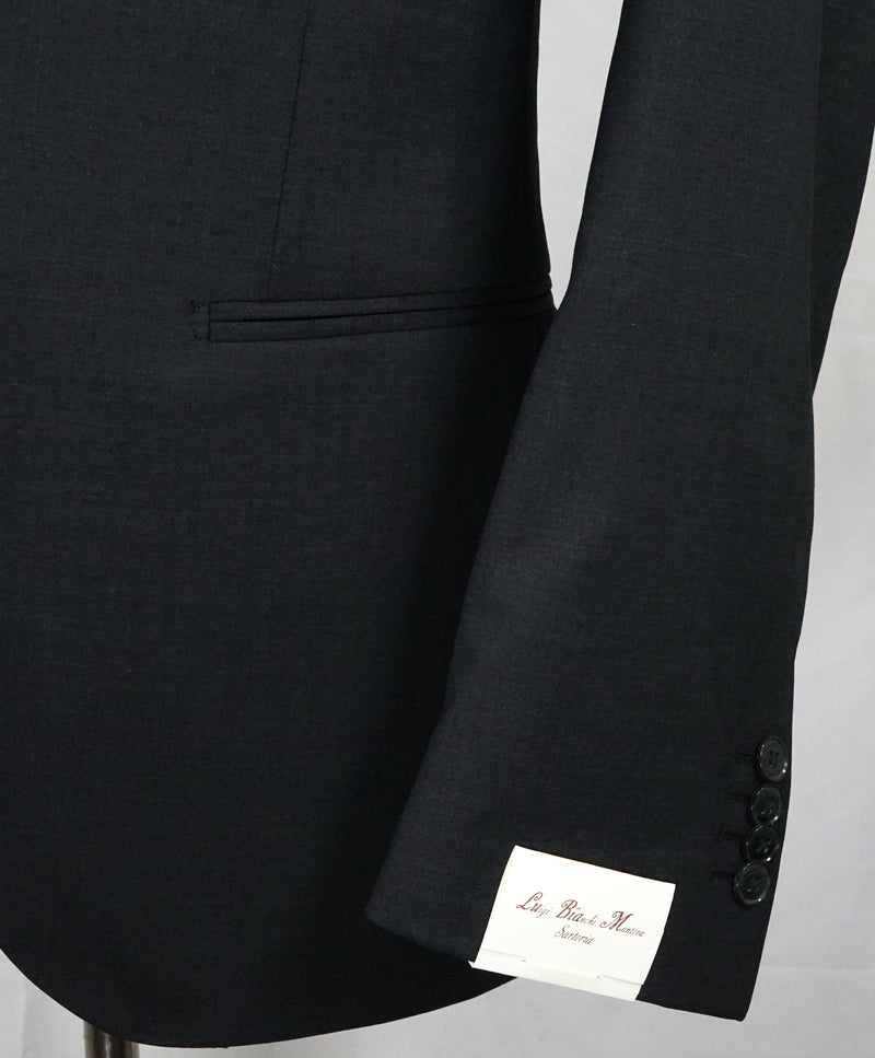 LUIGI BIANCHI MANTOVA -Made In Italy Gray Peak Lapel Pick Stitching Suit- 38R