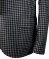 LUIGI BIANCHI MANTOVA -Vested Coat Blazer Pure Wool Check - 46R