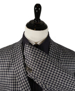 LUIGI BIANCHI MANTOVA -Vested Coat Blazer Pure Wool Check - 46R