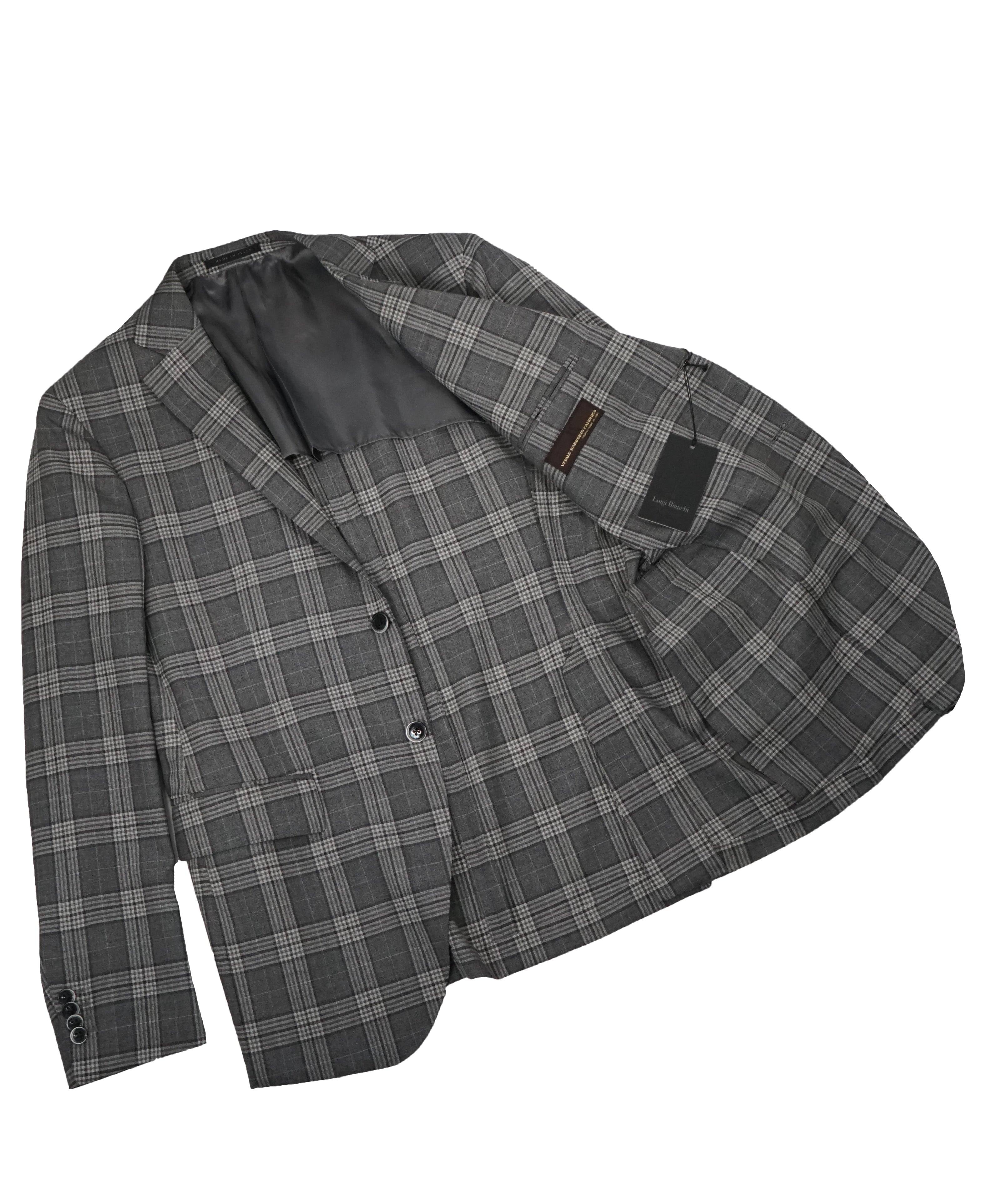 LUIGI BIANCHI MANTOVA -Vitale Barberis Canonico Unlined Bold Plaid Suit- 40R
