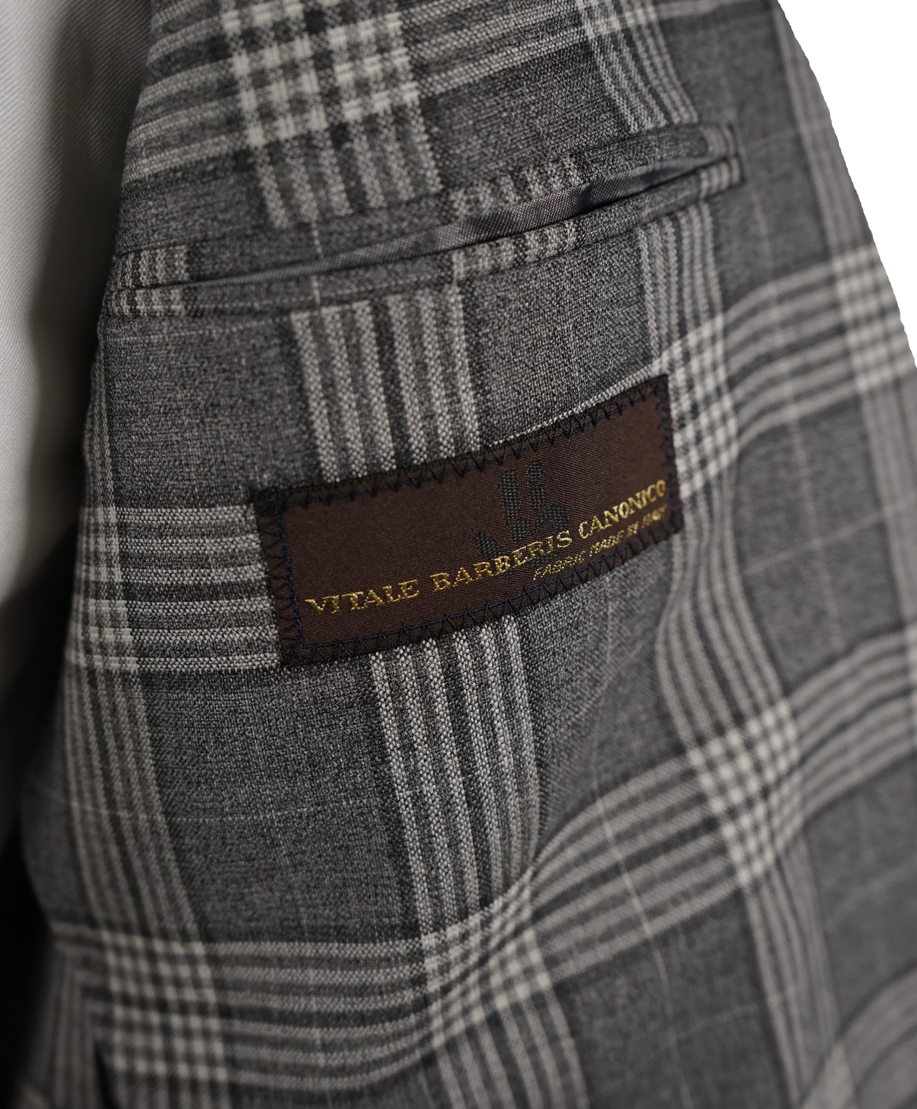 LUIGI BIANCHI MANTOVA -Vitale Barberis Canonico Unlined Bold Plaid Suit- 40R