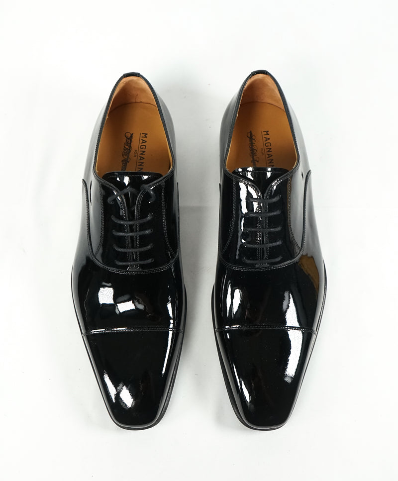 MAGNANNI - Patent Leather Derby Cap-Toe Oxfords - 8.5