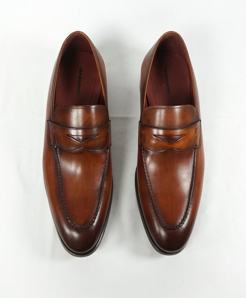 MAGNANNI - Hand Made & Patina Penny Loafers - 10