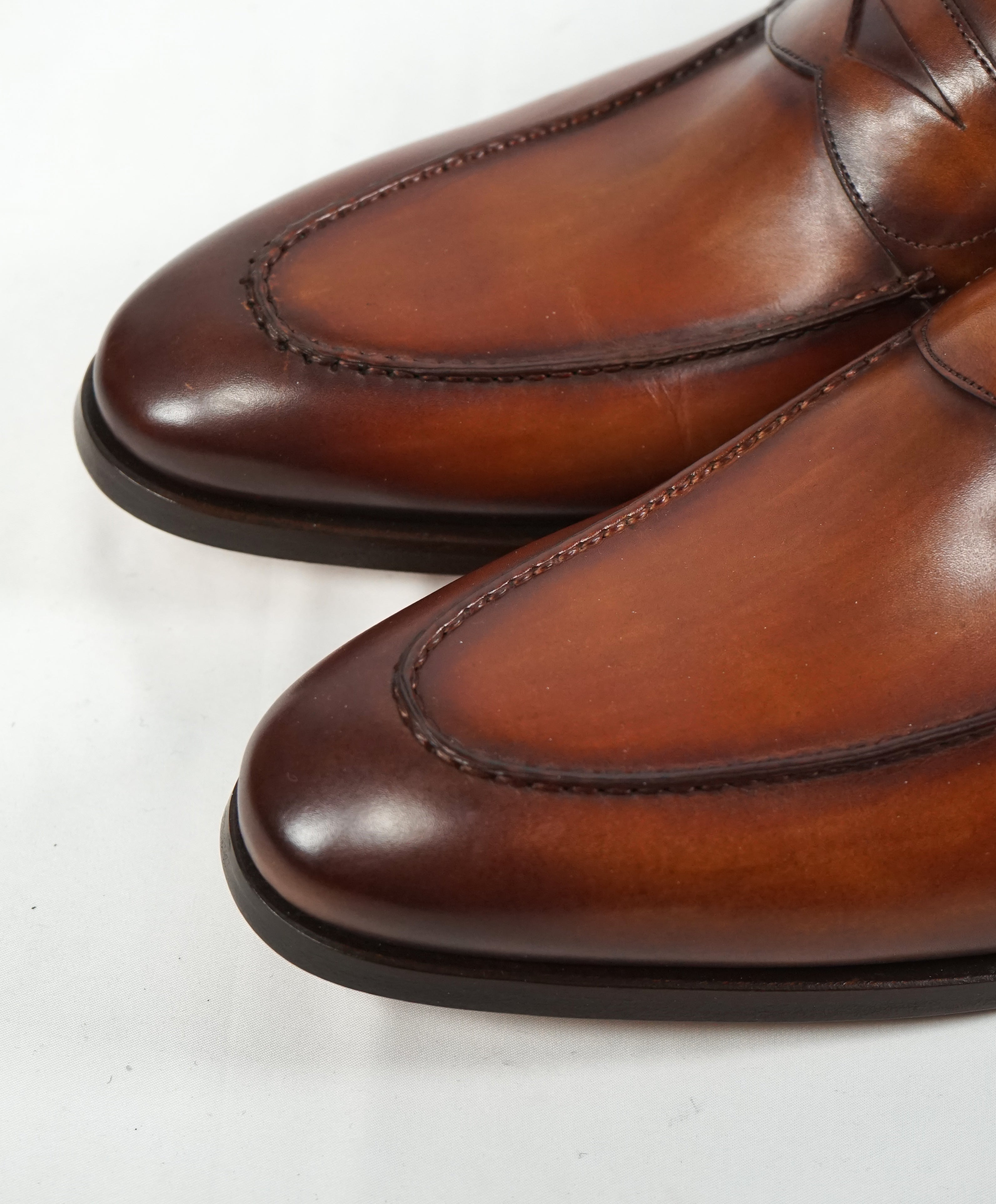 MAGNANNI - Hand Made & Patina Penny Loafers - 10