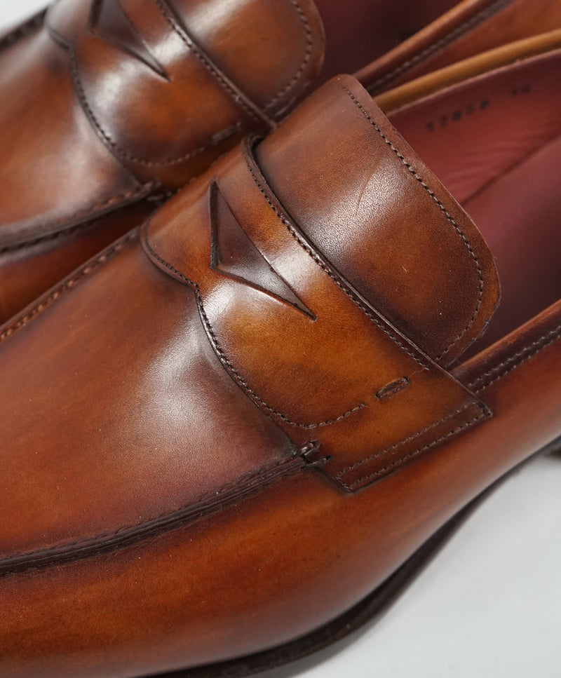 MAGNANNI - Hand Made & Patina Penny Loafers - 10