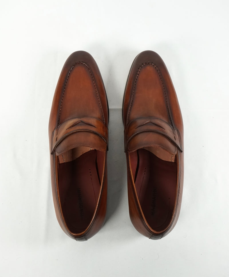 MAGNANNI - Hand Made & Patina Penny Loafers - 10