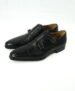 MAGNANNI For SAKS FIFTH AVENUE- Black Double Monk Strap Loafers - 8