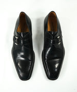 MAGNANNI - Single Monk Strap Loafers Brogue Tip Leather Sole - 8.5