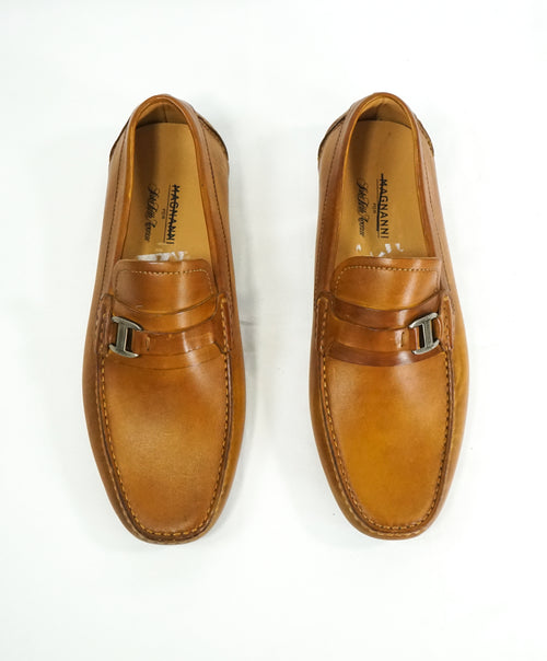 MAGNANNI - Classic Brown Bit Leather Loafers W Rubber Sole - 8