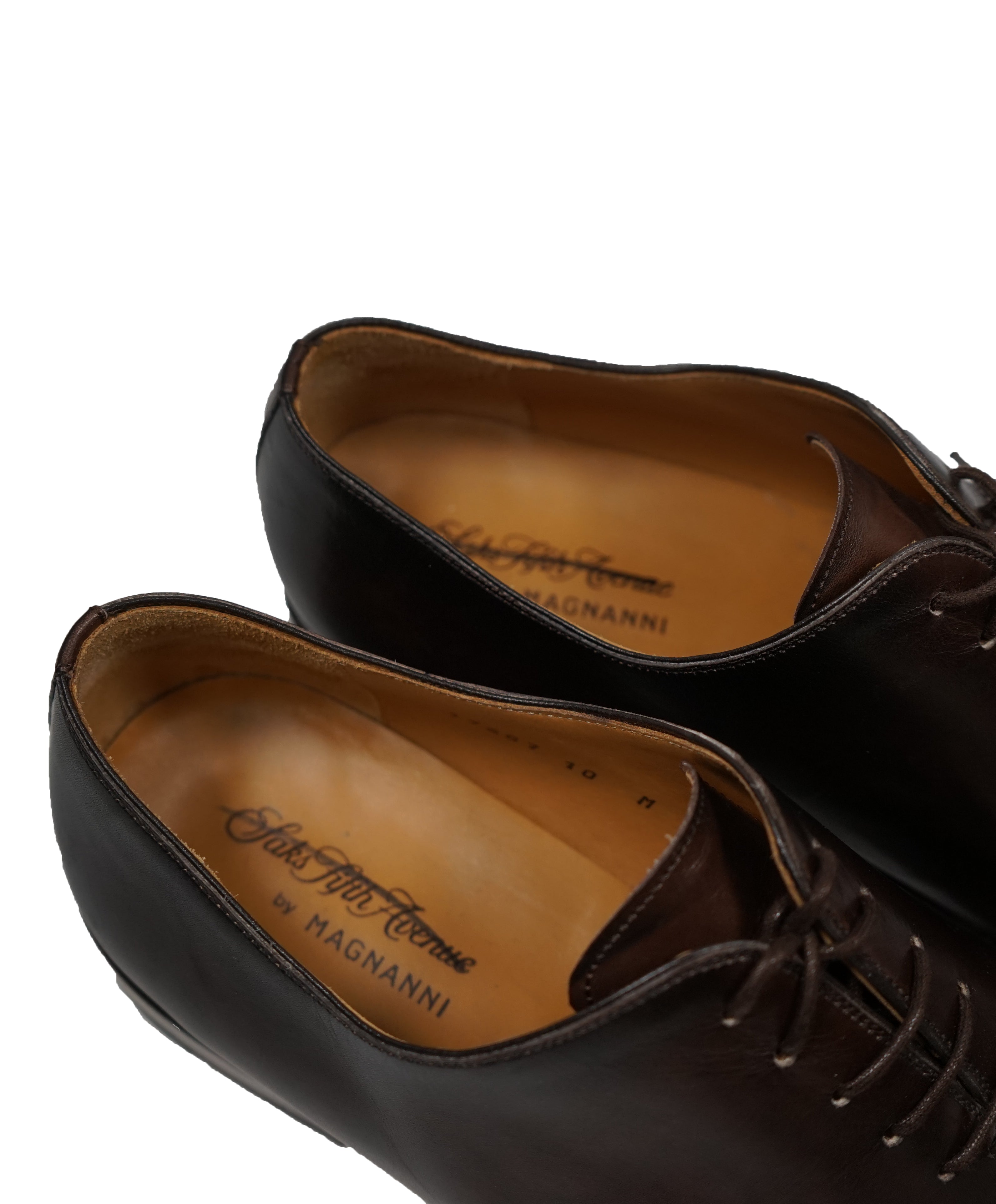 MAGNANNI - Bolo Wholecut Brown Round Toe Oxfords - 10