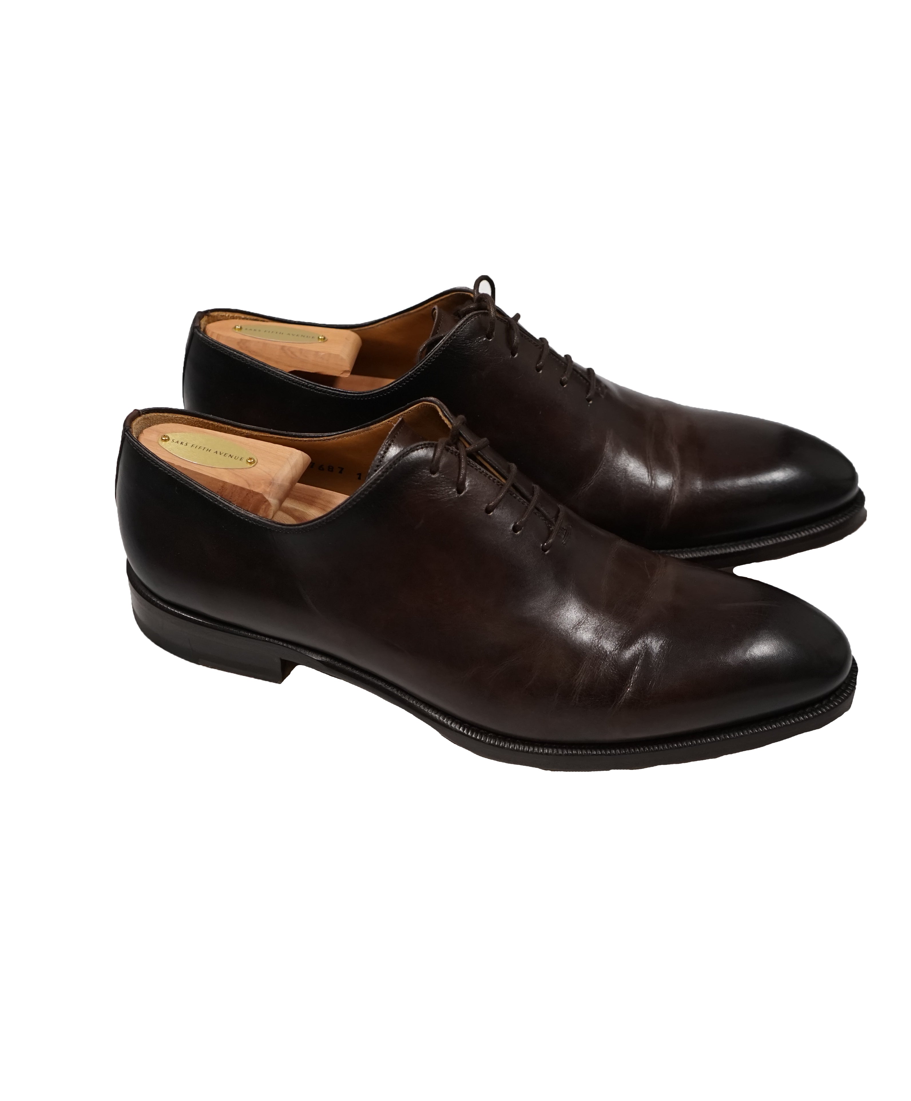 MAGNANNI - Bolo Wholecut Brown Round Toe Oxfords - 10