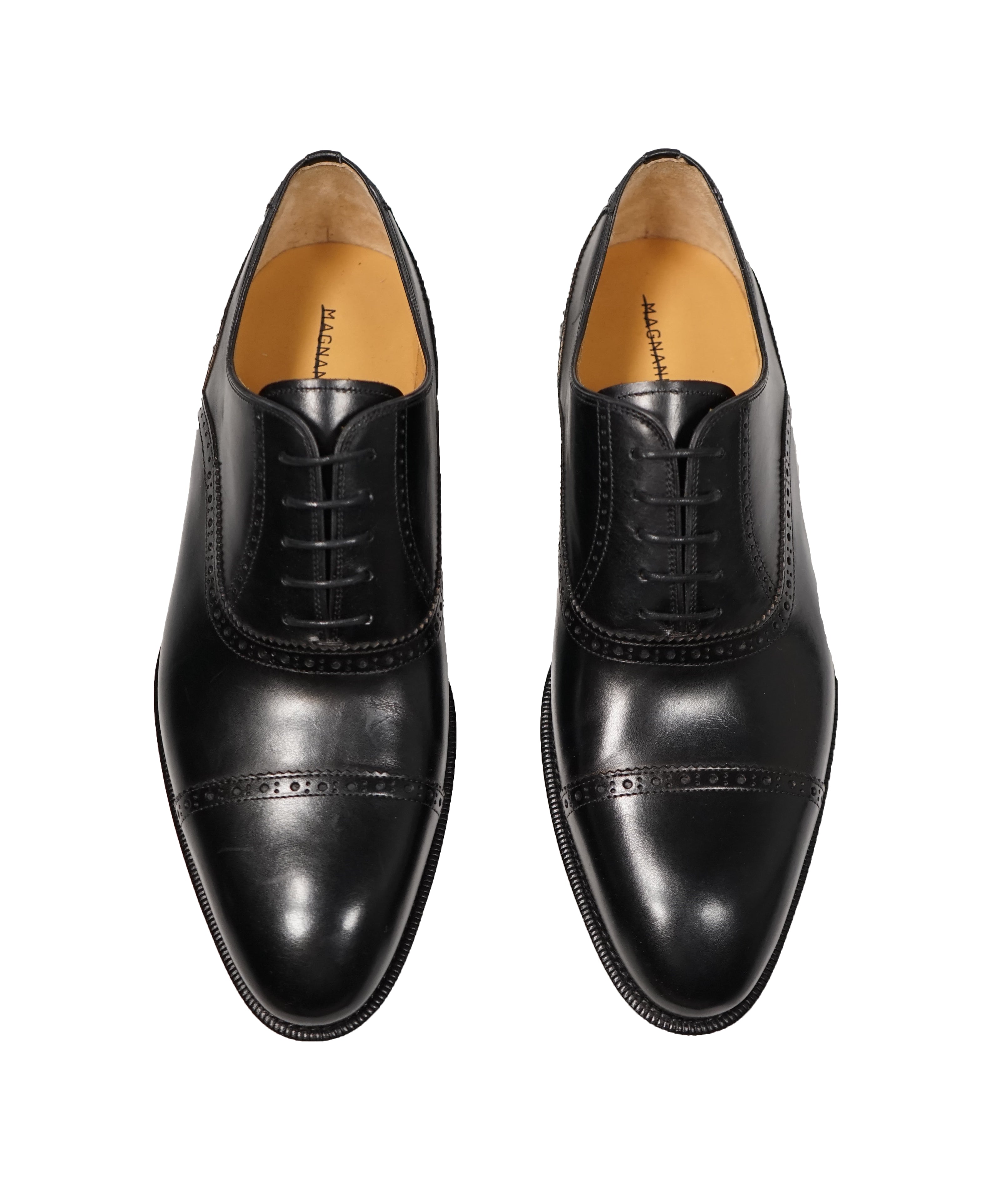 MAGNANNI - Cap Toe Brogue Oxfords With Leather Soles Gold Detail - 11