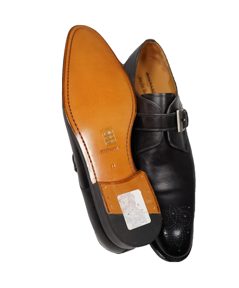 MAGNANNI - Single Monk Strap Loafers Brogue Tip - 13